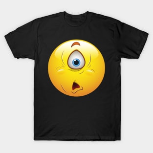 Cyclops Smiley Face Emoticon T-Shirt